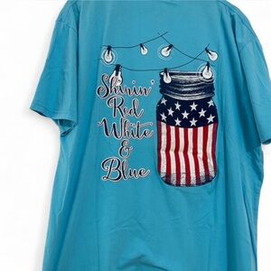 Royce Brand Womens "Shinin Red White & Blue" T-Shirt - Size XL - Patriotic Tee